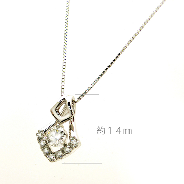 未使用レハイムバケットネックレス Pt. ダイヤモンド 0.5ct