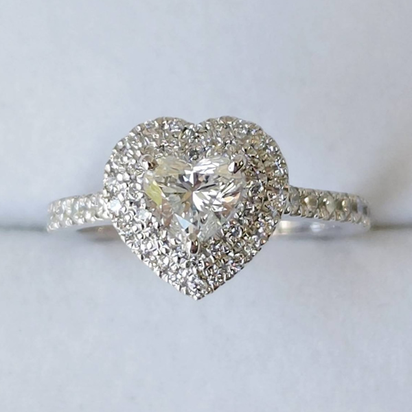 新品 K18 つま先立ち PG ペアシェイプ ダイヤモンド 0.13ct リング 1粒